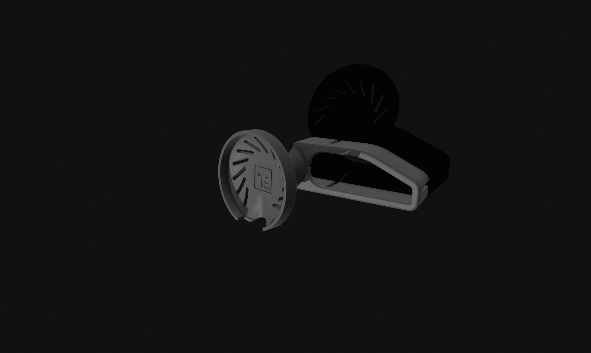 Tactic Engineering MagSafe magnetic phone mount for Mercedes Sprinter 2019-2026 — side view showing TE-branded mount head and dashboard clip