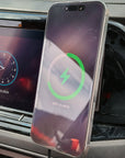 VW T7 California phone mount holding a smartphone on the dashboard, within reach and out of the driver's sight line