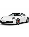 White Porsche 911 coupe - Tactic Engineering makes a vehicle-specific MagSafe phone mount for the 911 991 generation centre console