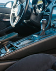 Porsche 911 991 interior with Alcantara and contrast stitching, Tactic Engineering Smoker's Package phone mount fitted in the centre console ashtray position