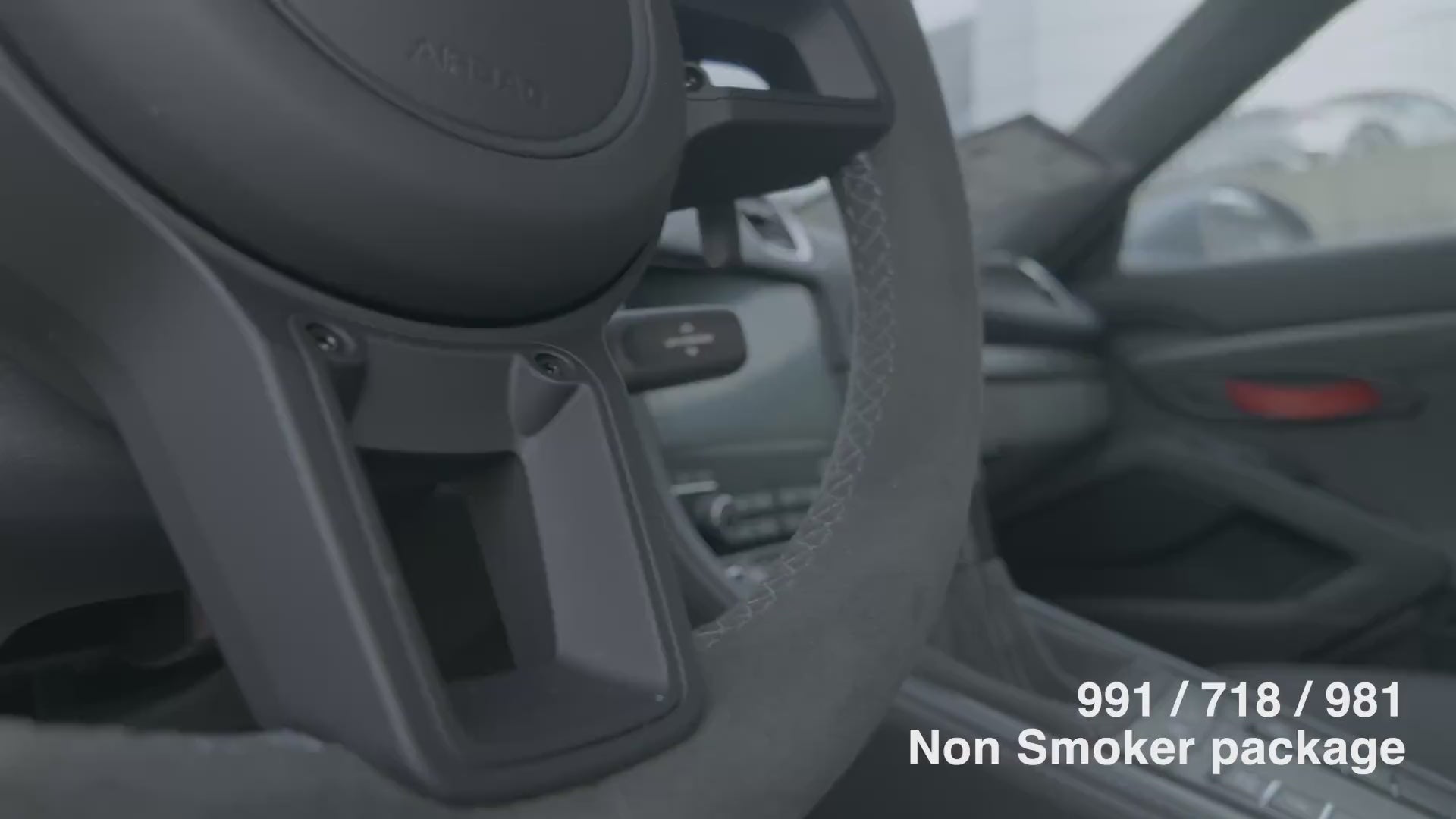 Installing the Tactic Engineering phone mount in the open console tray of a Porsche 718 without Smoker's Package, no tools