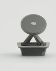 Porsche 911 (991) phone mount for cars without the smoker's package, by Tactic Engineering, rotating 360°: vehicle-specific SLS nylon base designed and built in Switzerland, with MagSafe-compatible Qi2 wireless charger.